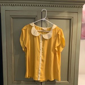 Light Airy. Collared Button Down Top